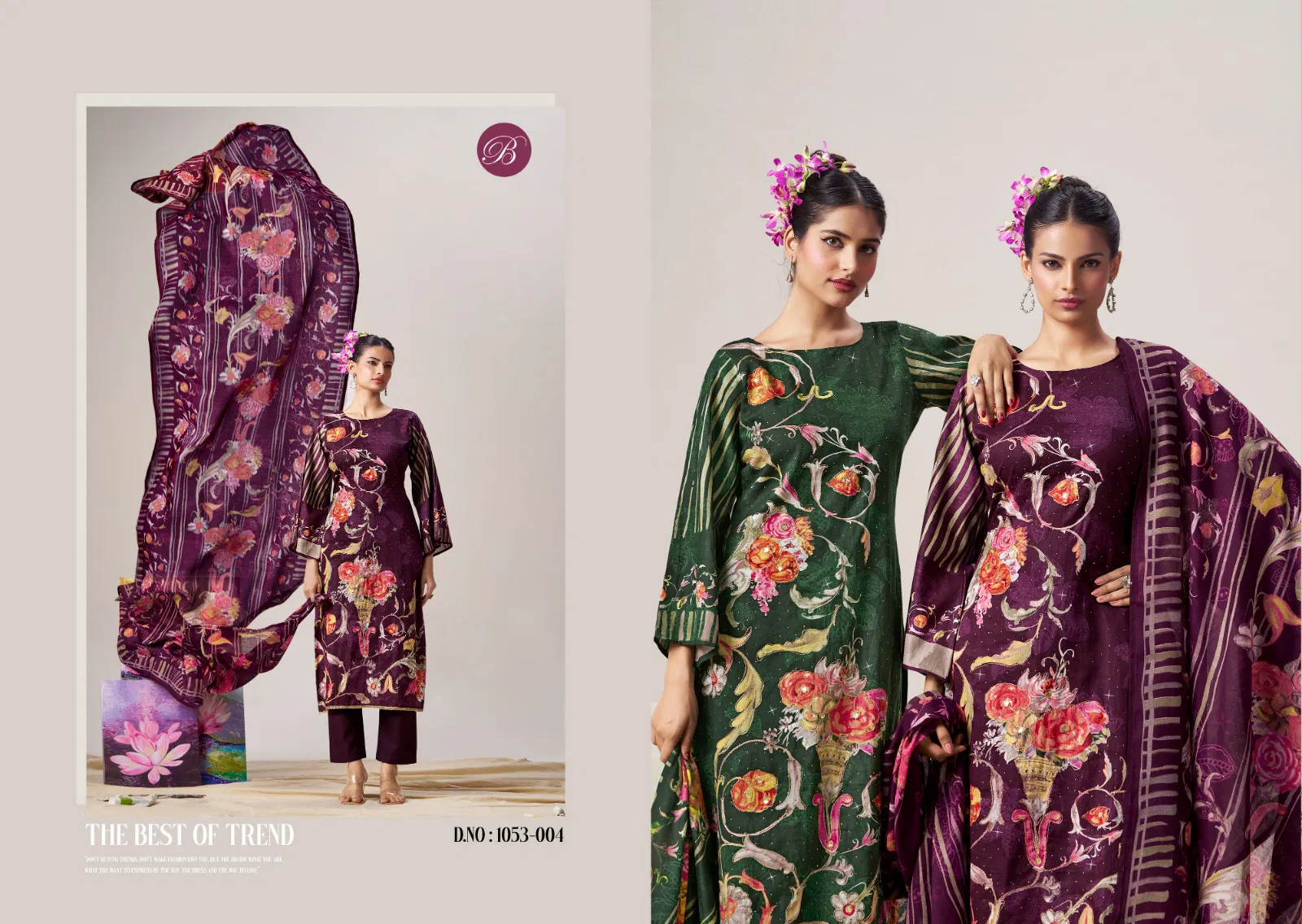 Zubeda By Belliza Pure Cotton Digital Printed Dress Material Orders In India